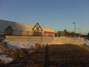 Wrought iron fencing surrounding business