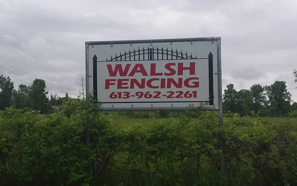 Walsh Fencing sign